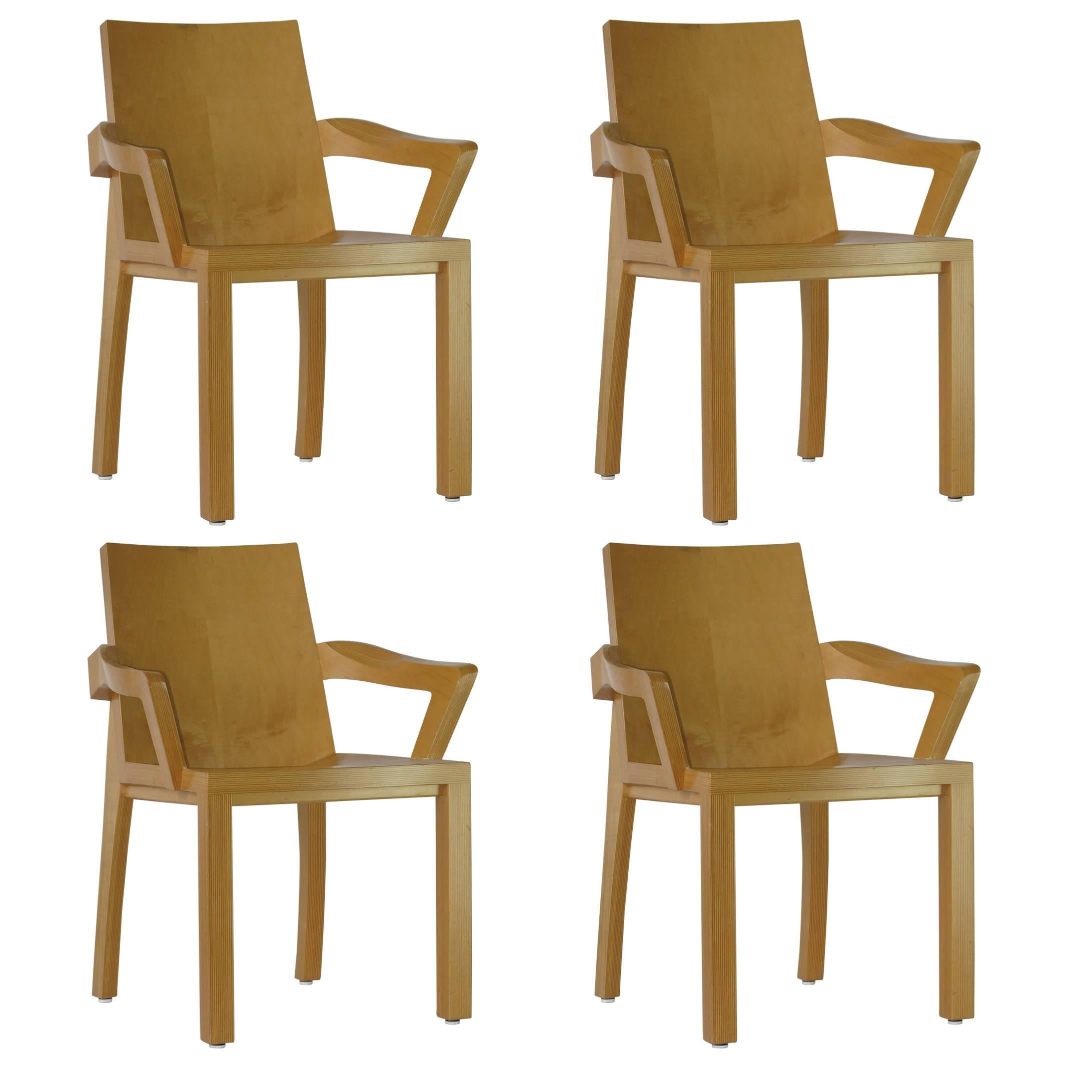 Four Dakota Jackson Arm Chairs 