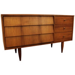 Mid-Century Modern Louvre-Front Credenza