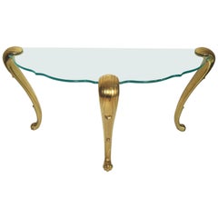 Vintage Glass Console Table