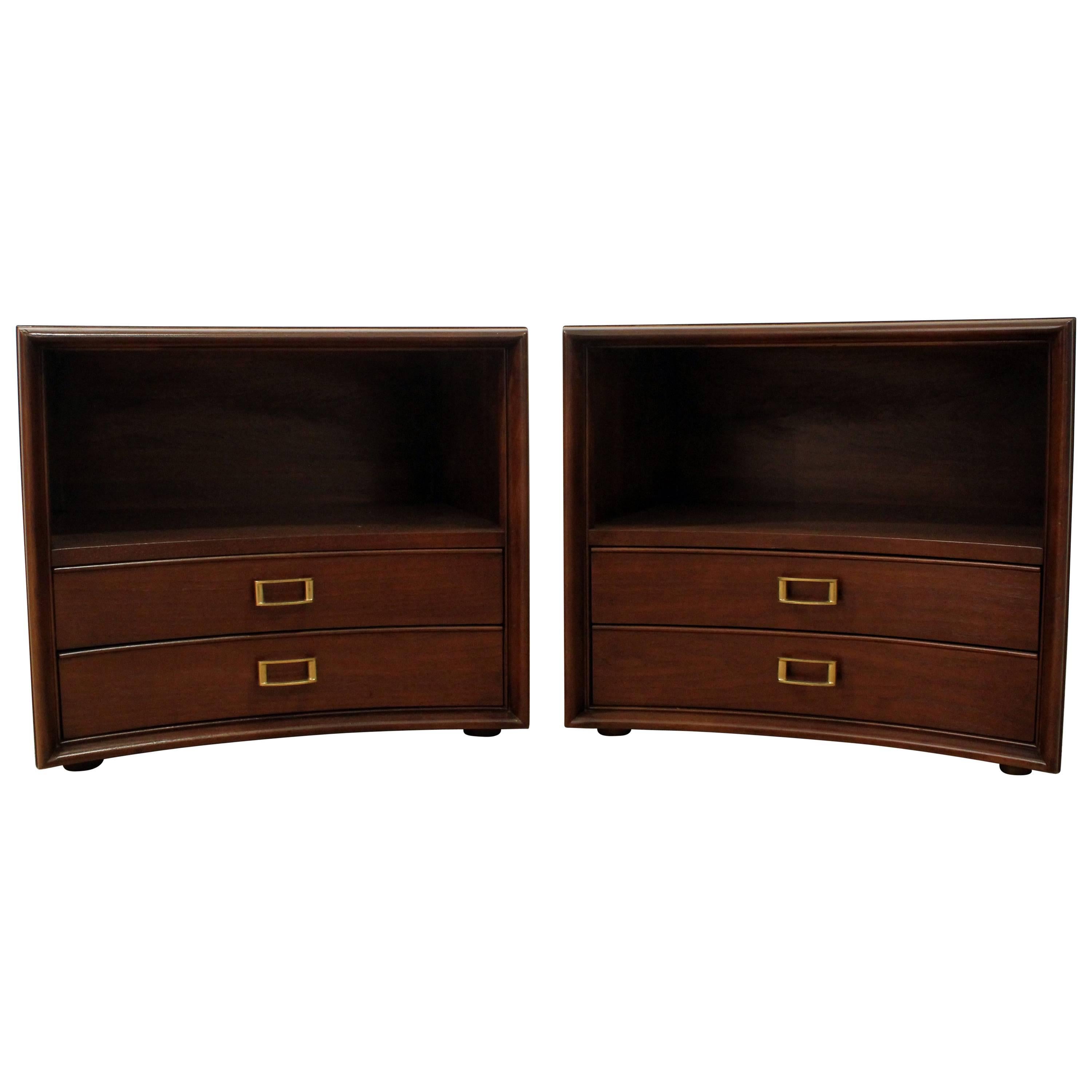 Pair of Mid-Century Modern Paul Frankl Johnson Furniture Emissary Nightstands