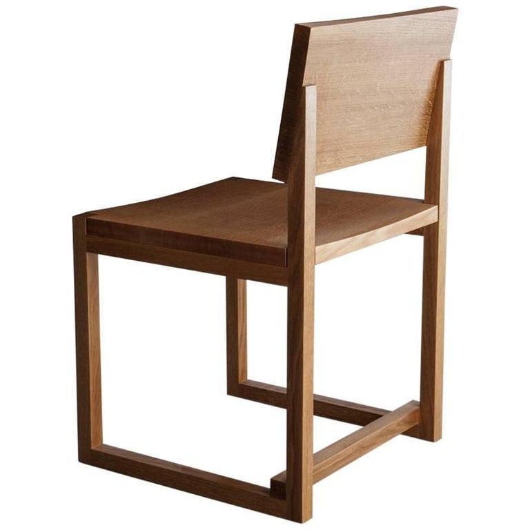 SQ Dining Chair, White Oak Hardwood Side Chair For Sale at 1stDibs