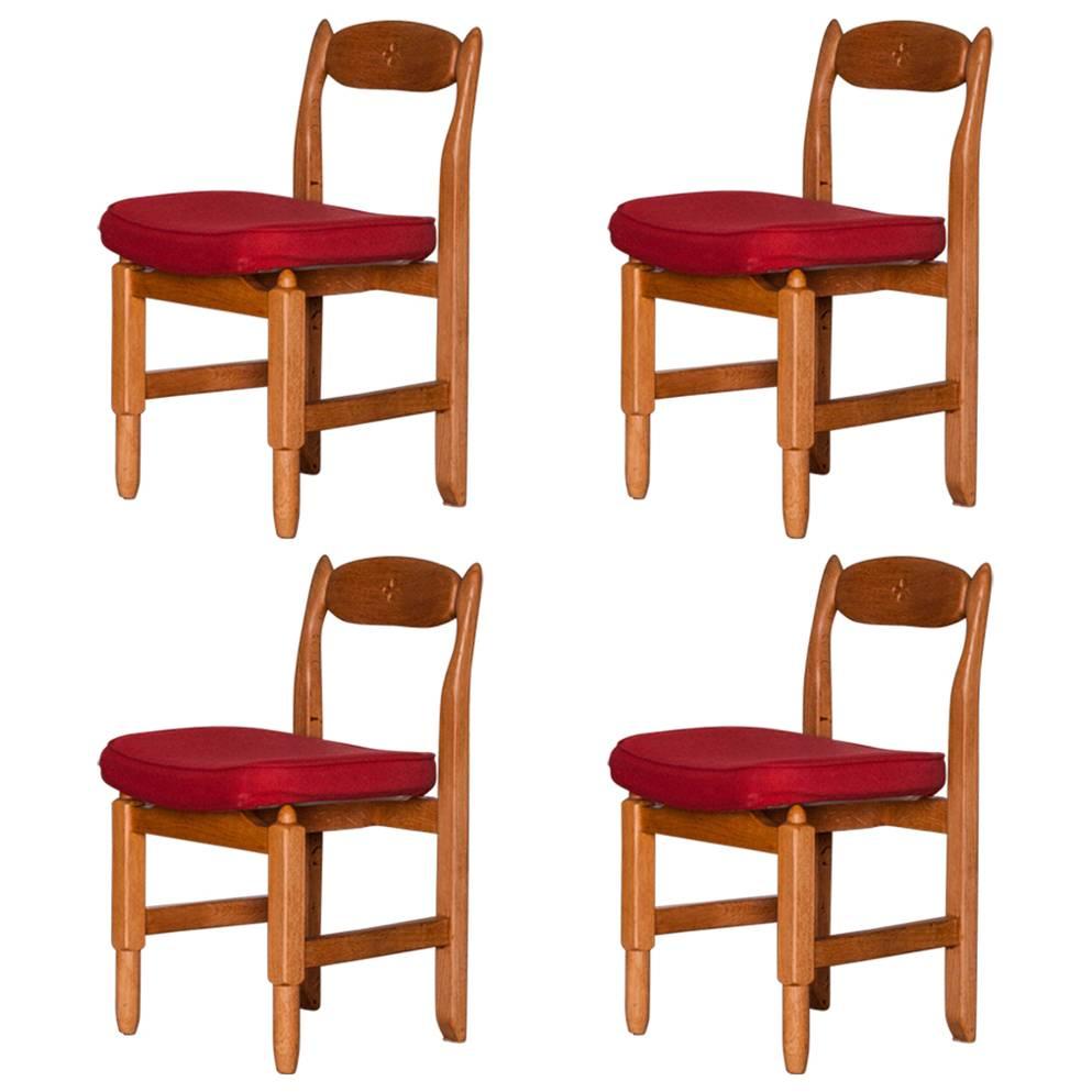 Set of Four Chairs "Votre Maison" by Guillerme et Chambron, France, circa 1965 For Sale
