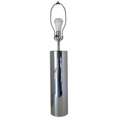 George Kovacs Chrome Cylinder Table Lamp by Robert Sonneman