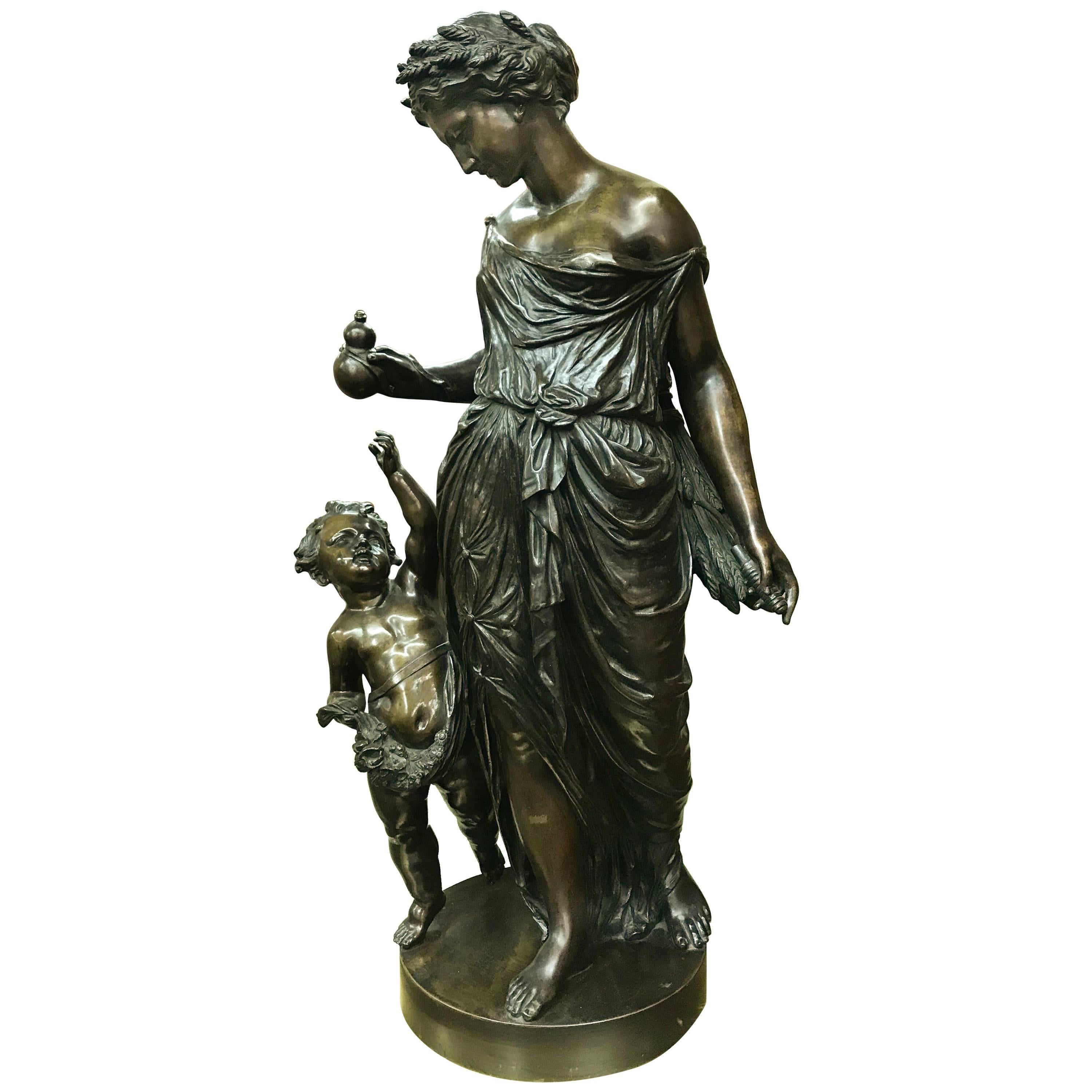 Bronze Figure of Demeter For Sale