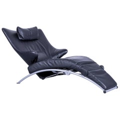 WK Wohnen Solo 699 Designer Chair Leather Black Function Couch Modern