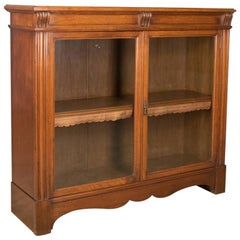 Antique Glazed Bookcase, Victorian, English, Display Cabinet, Walnut, circa 1880