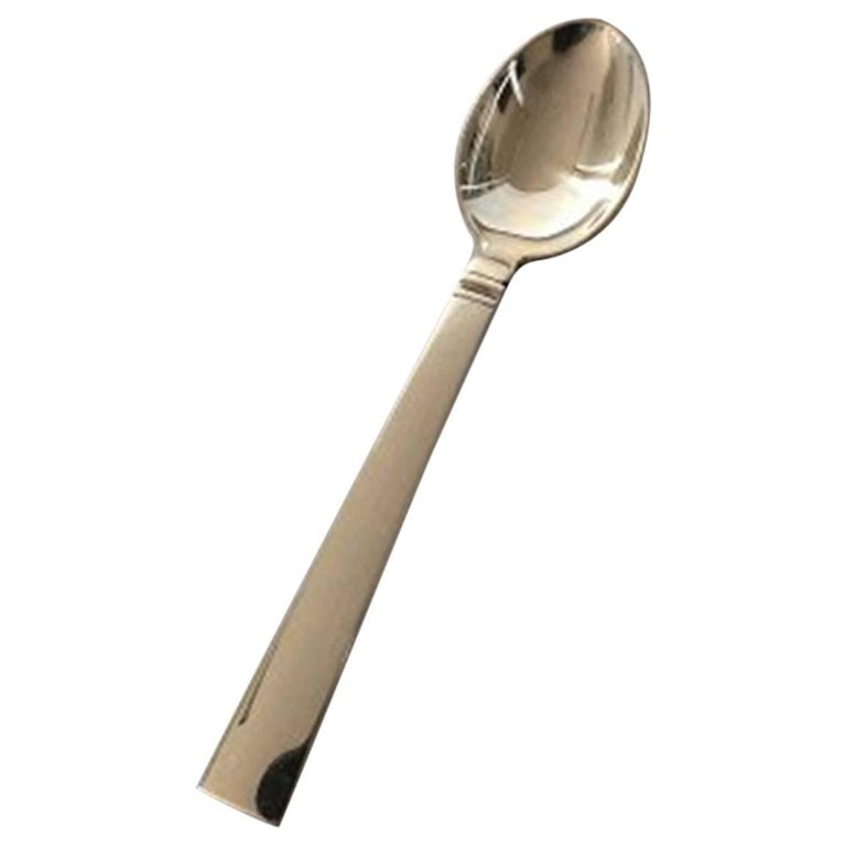 Cuillère à Pâtisserie Vintage George Jensen Cactus 1930 Argent Sterling Danemark