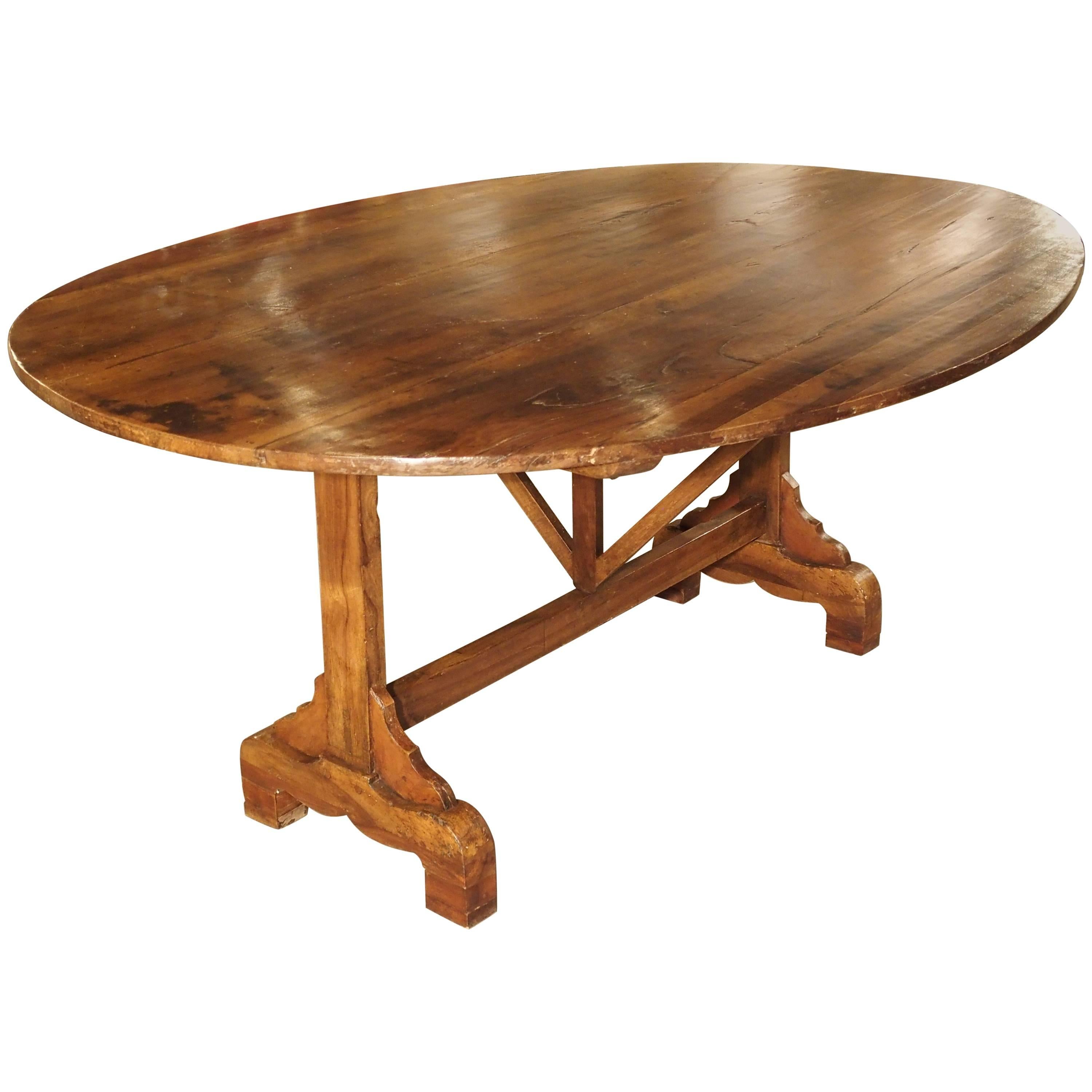 Large Antique Wine Tasting Table from France