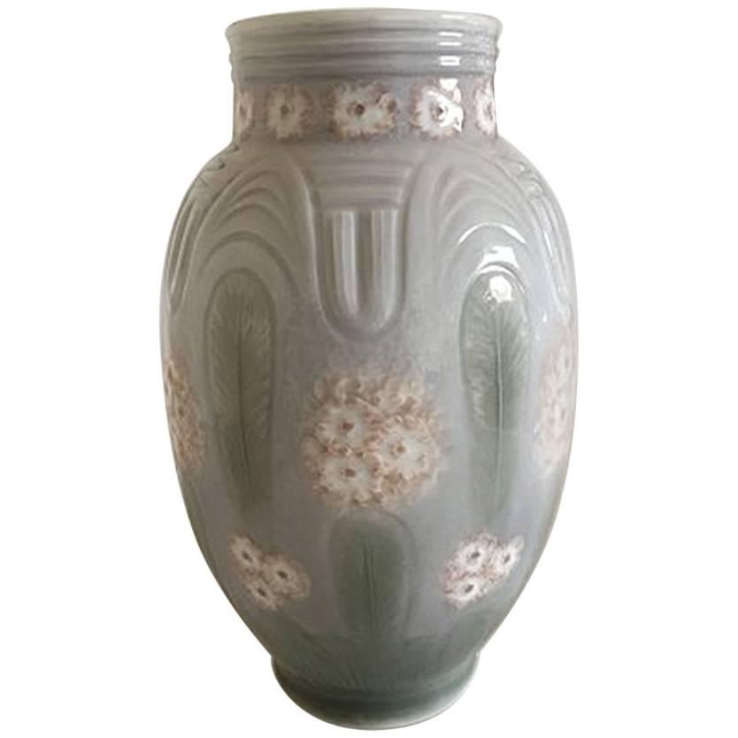 Large Beautiful Royal Copenhagen Unique Art Nouveau Vase For Sale