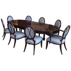 Baker Furniture Barbara Barry Oval Dining Table and Chairs