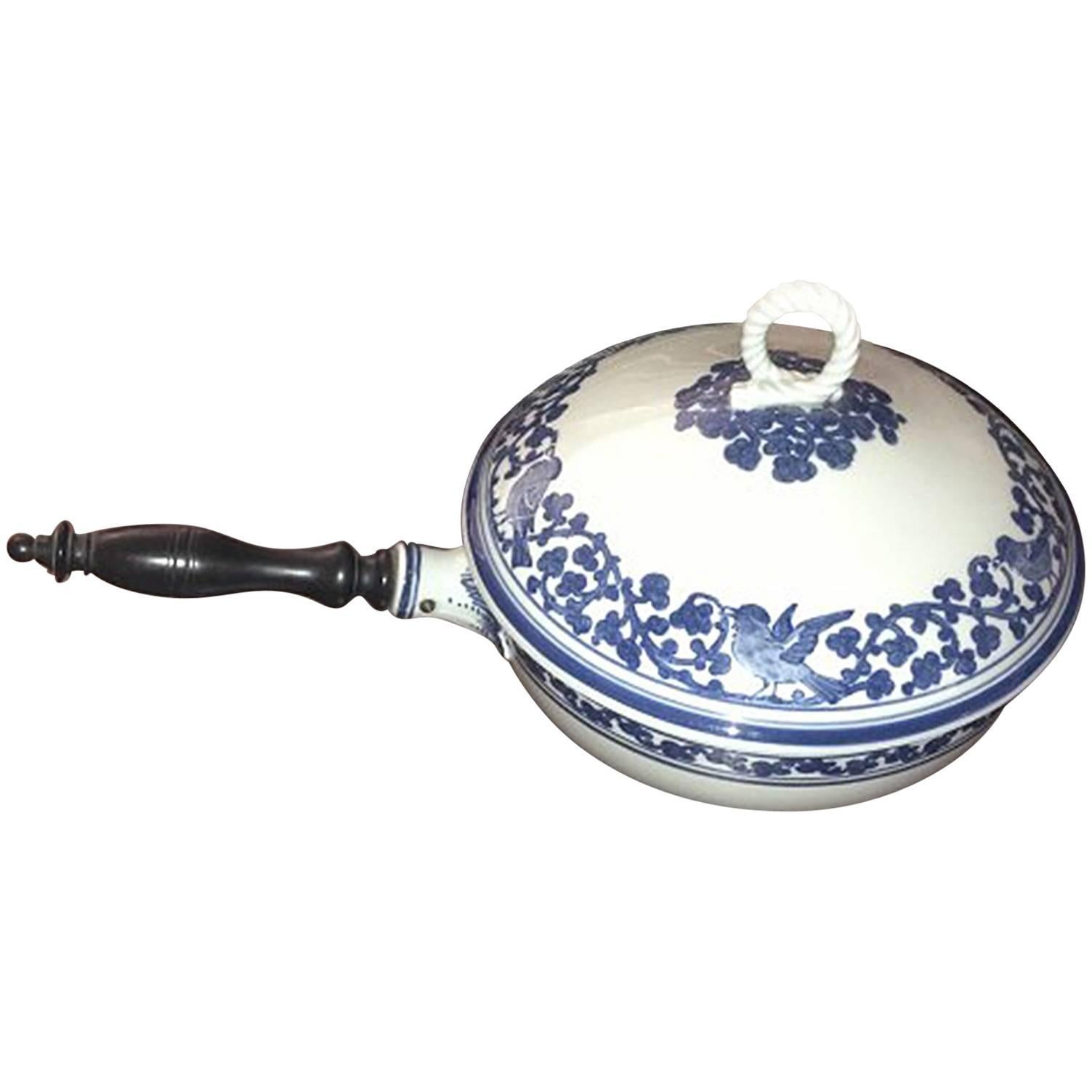 Royal Copenhagen Unique Bonnesen Pattern by Oluf Jensen Lidded Bowl with Handle For Sale