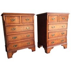Brights of Nettlebed Bedside Tables Coffres Cabinets George III Style Noyer