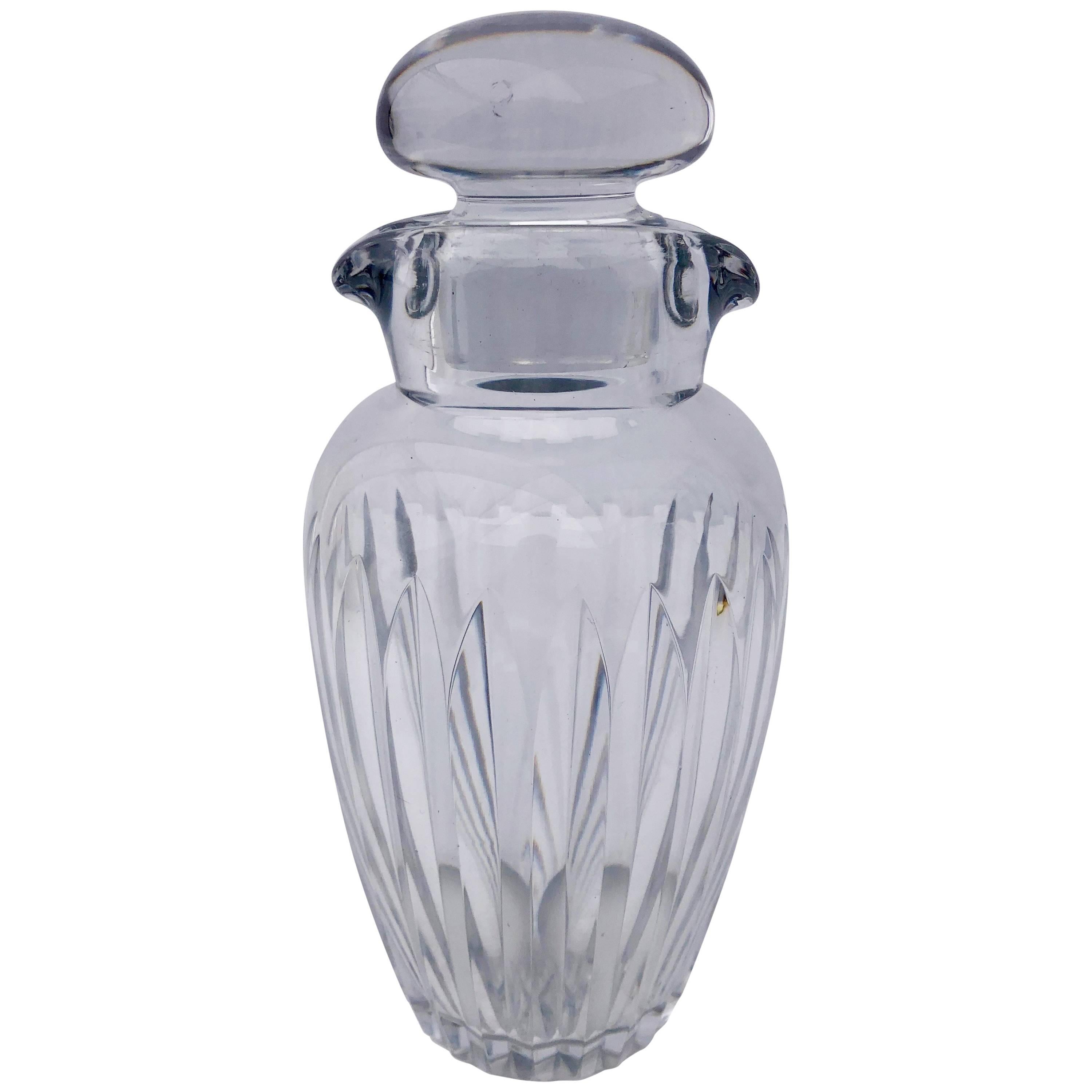 French Baccarat Crystal Whisky Carafe 'Decanter' with Dome Shaped Lid, Signed For Sale