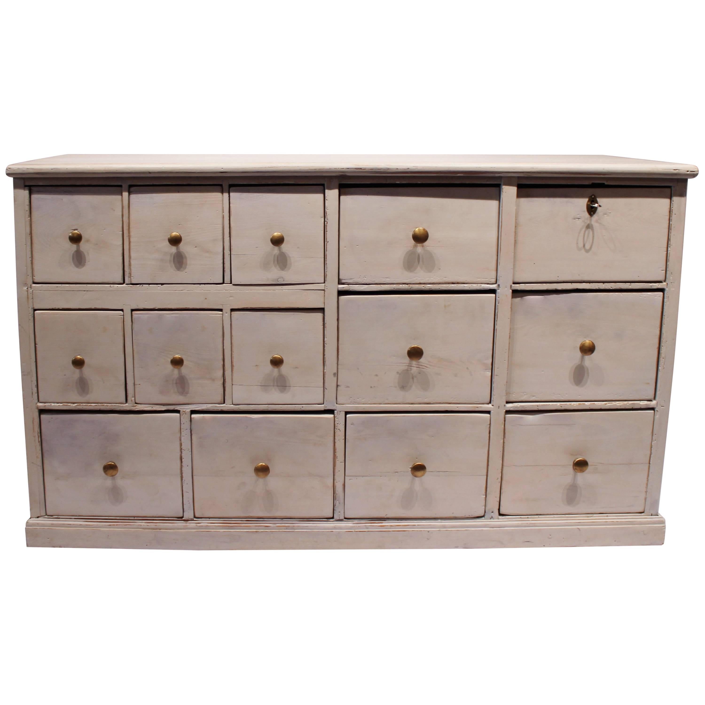 Antique Grey Painted Chest of Drawers in Gustavian Style, 1920s