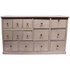 Antique Grey Painted Chest of Drawers in Gustavian Style, 1920s