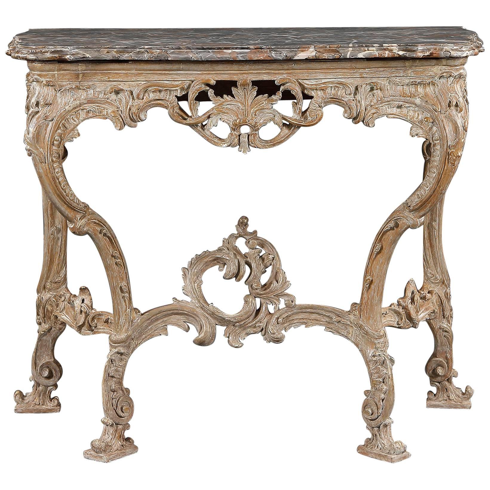 18th Century Giltwood Console Table For Sale