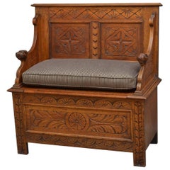 Turn of the Century Oak Settle