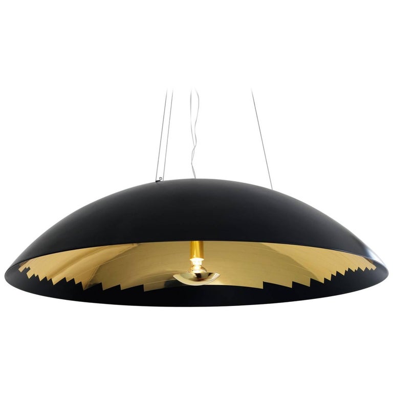 Hatchlight Reflective Ceiling Light Black and Gold For Sale at 1stDibs
