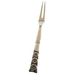 Georg Jensen Dahlia Sterling Silver Meat Fork by Siegfried Wagner