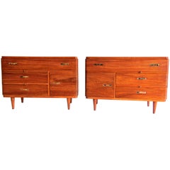 Important Pair of Gio Ponti "Rigato" Cabinets, 1940-1941