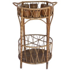 Vintage Wicker Bar Table