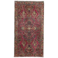 A small Persian Sarouk rug, circa 1900.