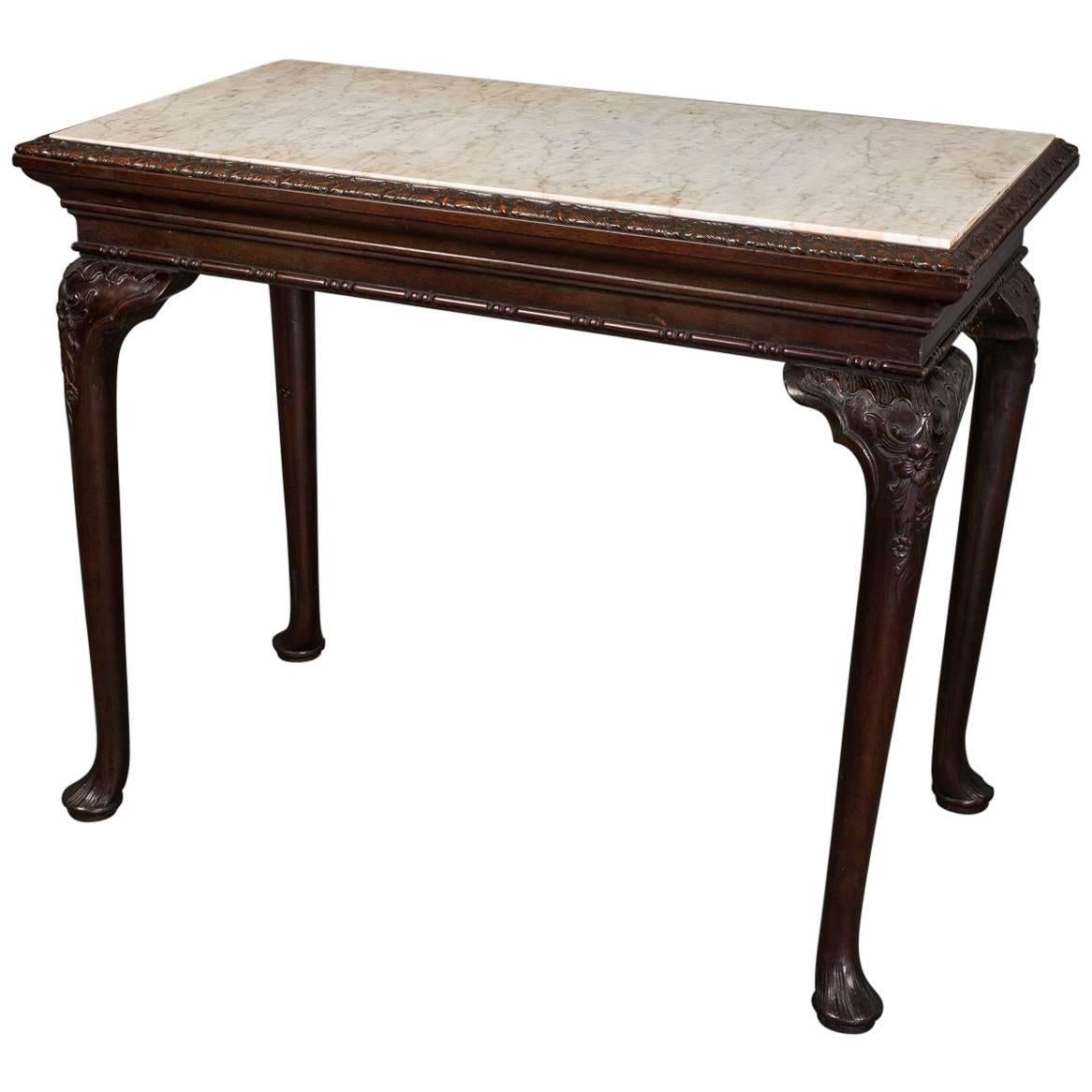George II Irish Mahogany Small Console Table For Sale