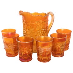 Carnival Lemonade Set Pitcher and Six Tumblers