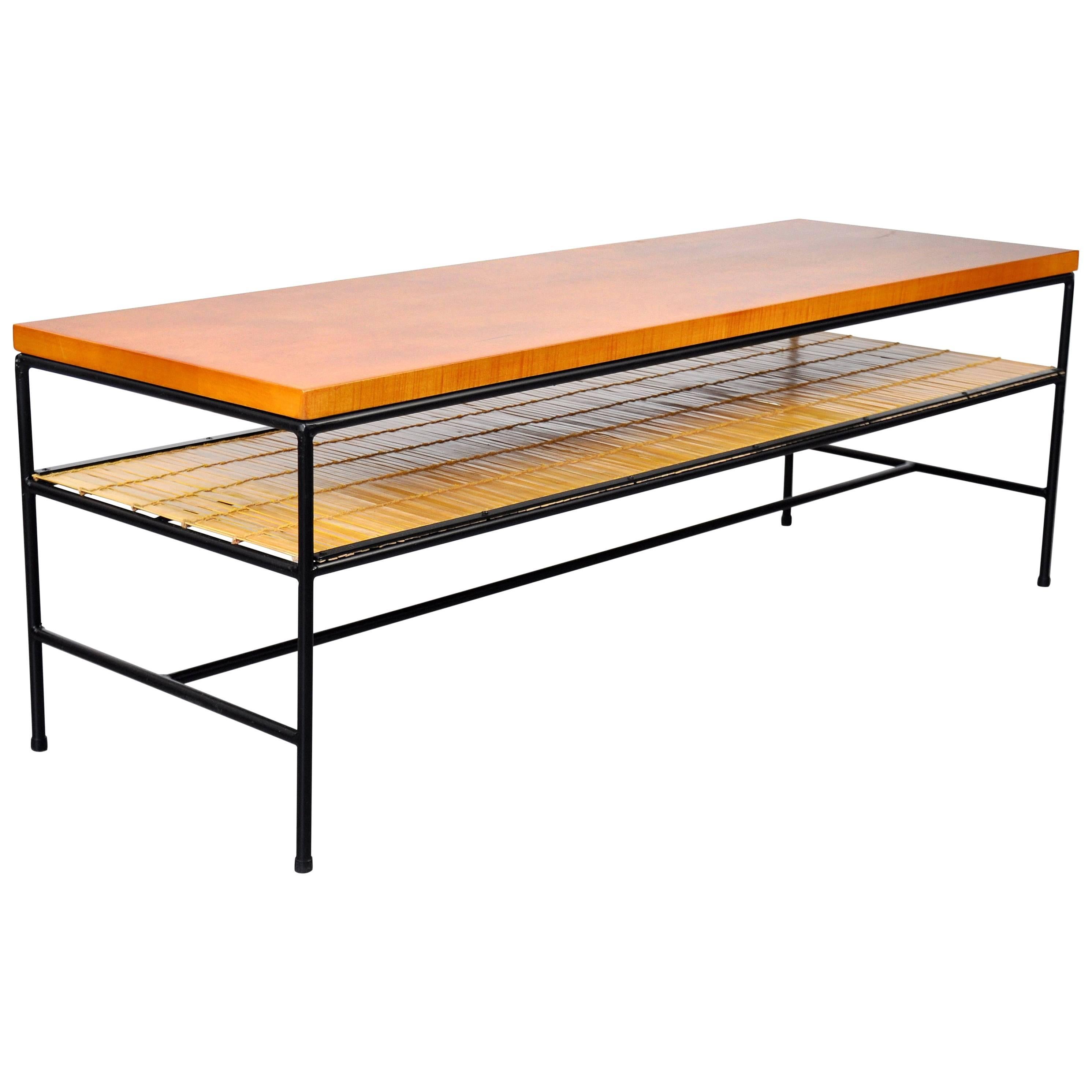 Paul McCobb Winchendon Iron and Maple Coffee Table