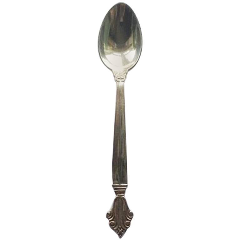 Georg Jensen Acanthus Sterling Silver Tea Spoon #033 For Sale