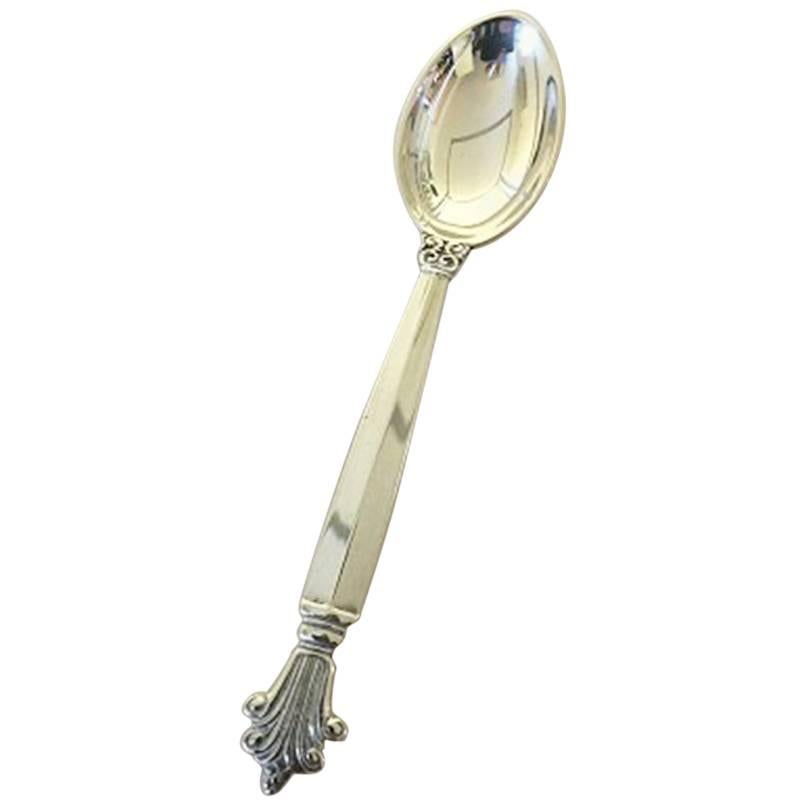 Georg Jensen Sterling Silver Acanthus Coffee Spoon No 034 For Sale