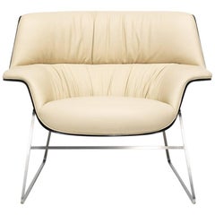 Saint Luc 'Coach' Lounge Chair in Ivory by J.M. Massaud