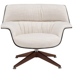 Saint Luc 'Coach' Lounge Chair in White by J.M. Massaud
