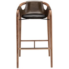 Saint Luc 'Hamac' High Stool in Brown by J.P. Nuel