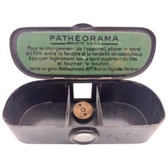 Antique French 1920 Patheorama Photo Viewer in It's Box, with a Collection of 96 Films