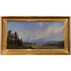 William R. Davis Landscape Oil Painting of the White Mountains, Artist at Work