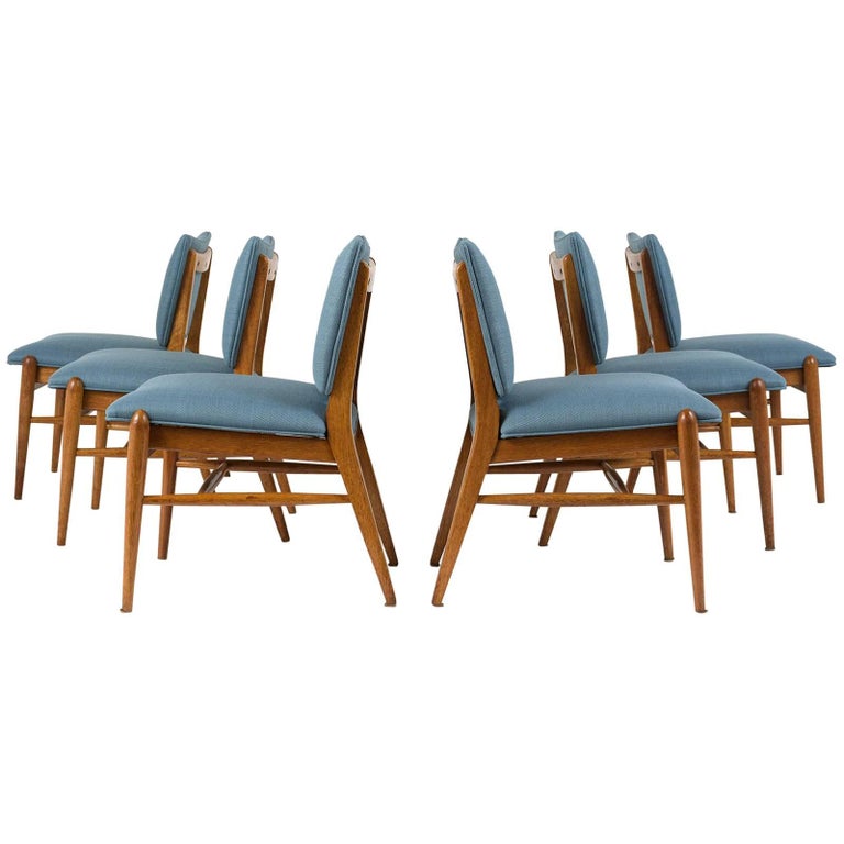 Set Of Six Dining Room Chairs By John Keal For Brown Saltman Set Of Six Dining Room Chairs By John Keal For Brown Saltman