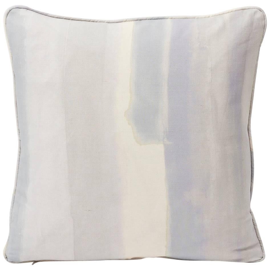 Schumacher Miles Redd Watercolor Soft Lilac Two-Sided 18" Linen Cotton Pillow