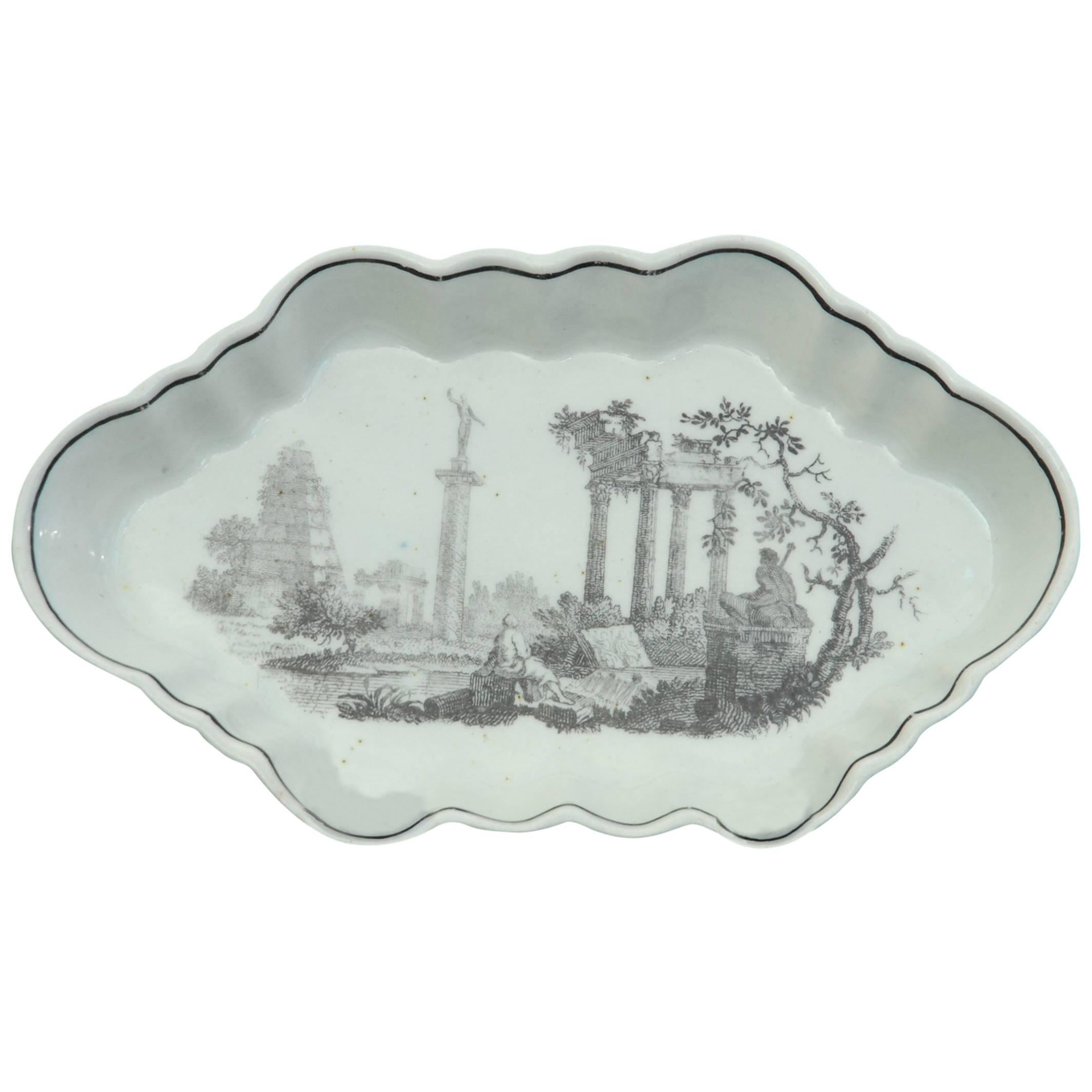 Spoon Tray, Hancock's Ruins, Worcester, circa 1765 For Sale