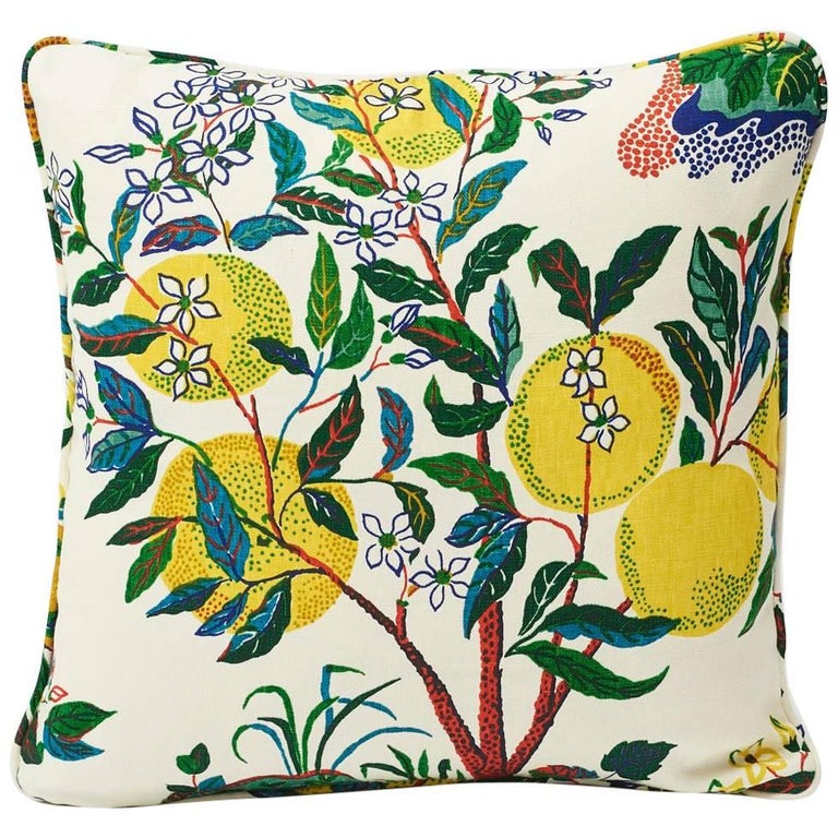 Leinenkissen mit beidseitigem Aufdruck von Josef Frank, Schumacher 1