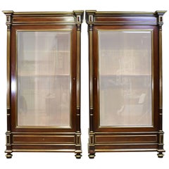 Pair of French Napoleon III or Second Empire Bookcases in Mahogany, circa 1870