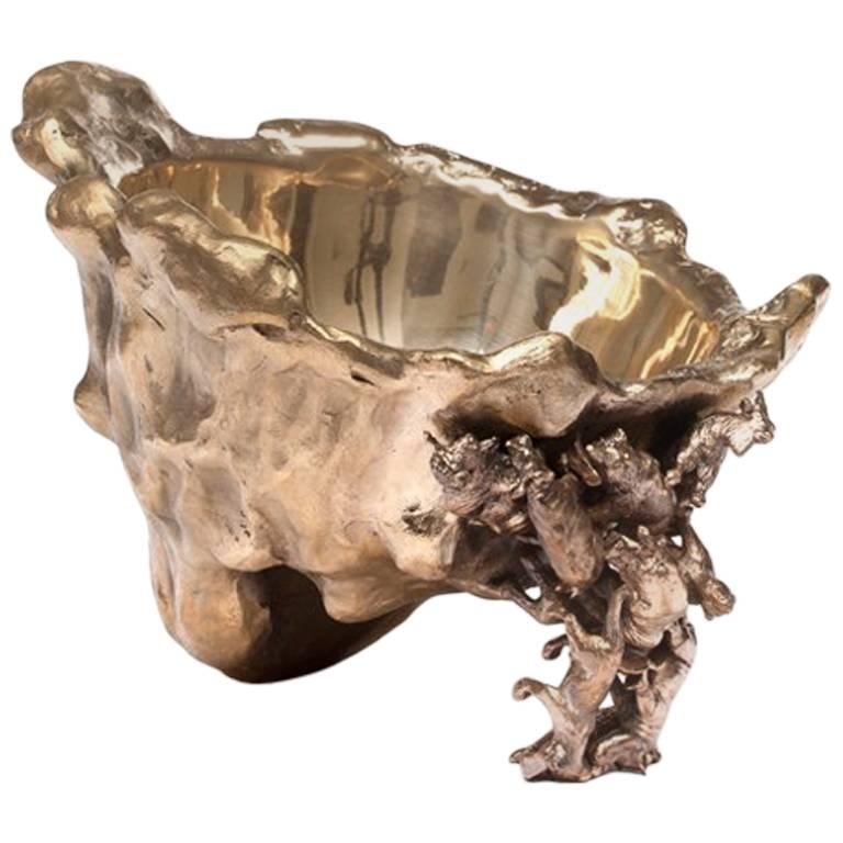 LIZBOWL Designed by the Campana Brothers - Gilt Bronze bowl  For Sale