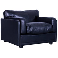 Poltrona Frau Fauteuil Socrate en cuir noir une place