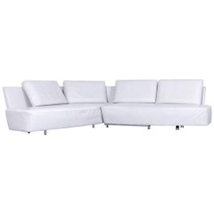 Walter Knoll Drift Designer Leather Corner Sofa White