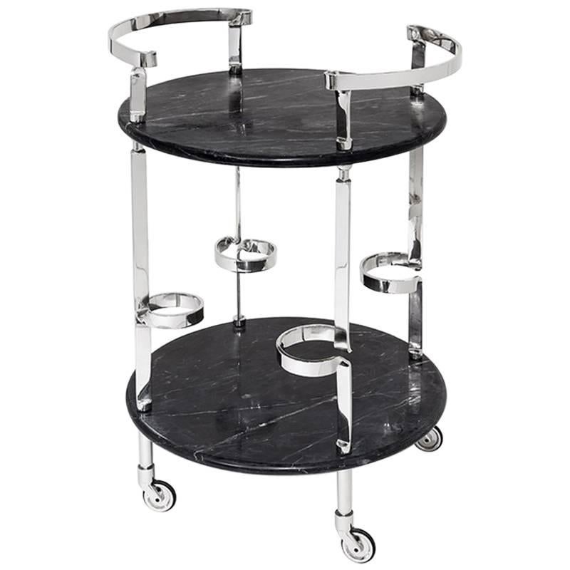 Aronda Trolley with Black Marbles Tops