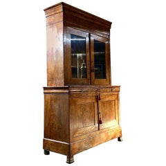 French Cabinet Cupboard Dresser Antique Elm Napoleon III, circa 1850