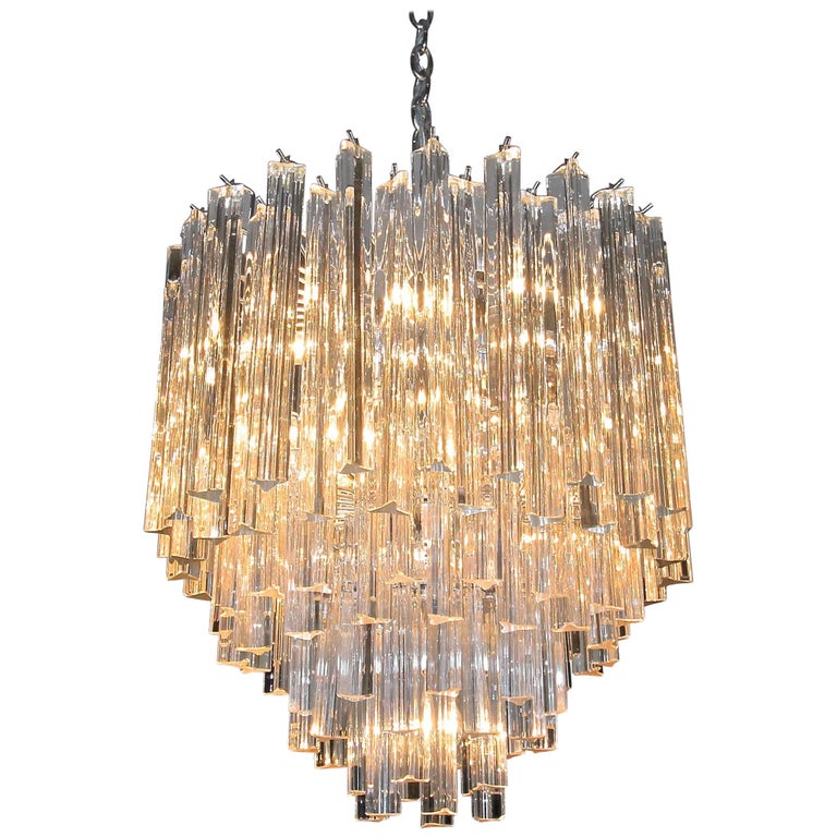 Large Triedi Murano Glass Chandelier at 1stDibs