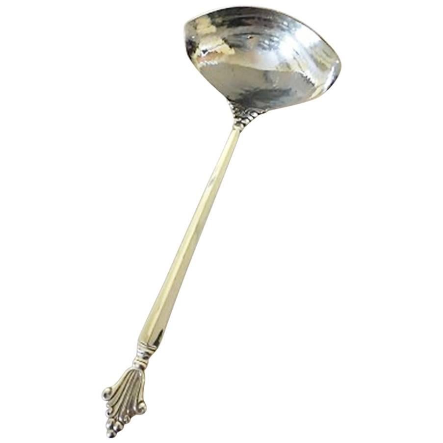 Jensen Sterling Silver Acorn Gravy Ladle No 153 For Sale at 1stDibs