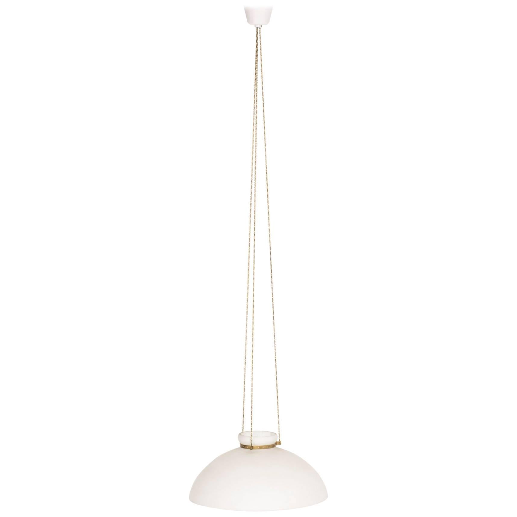 Opaline Glass Pendant Lamp by Alf Svensson
