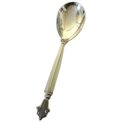 Georg Jensen Sterling Silver Acanthus Jam Spoon #163